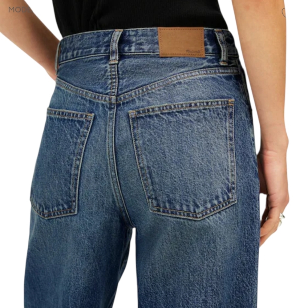 Madewell Superwide Leg High Rise Jeans Size 25 Medium Wash Wide Leg Denim  J1794 - Picture 9 of 11